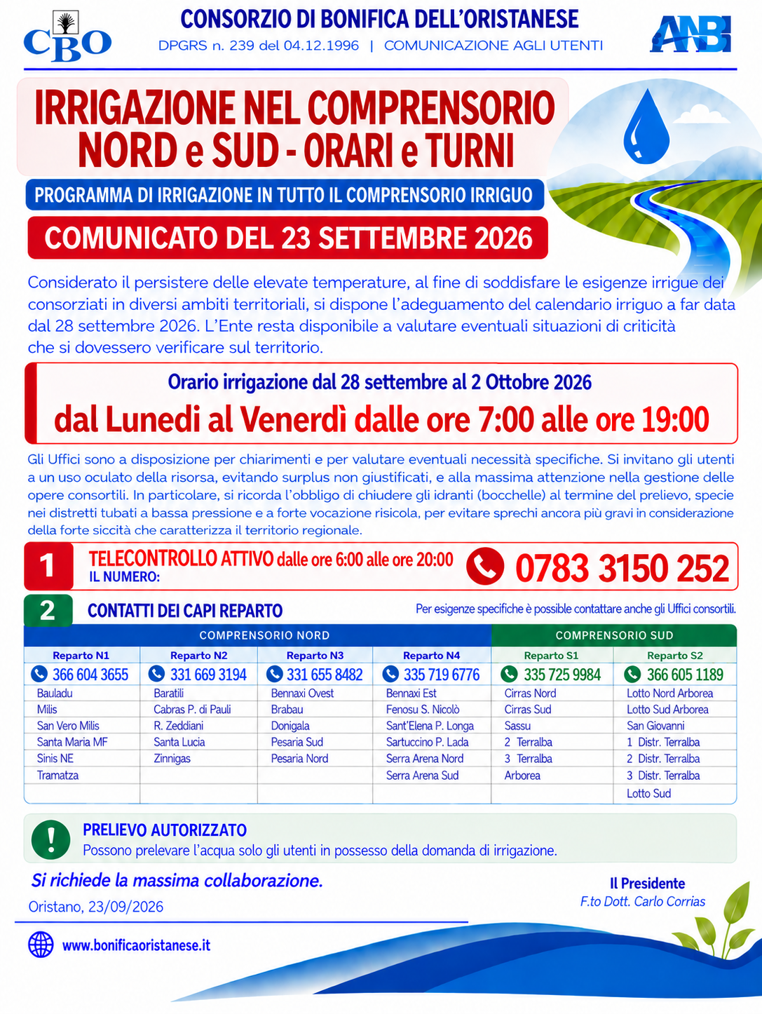 Comunicato del 23092026